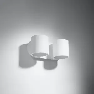 Orbis Aluminium White 2 Light Classic Wall Light