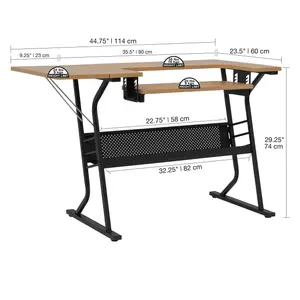 Eclipse Hobby / Sewing Table in Black / Maple - Sewing Online 13368