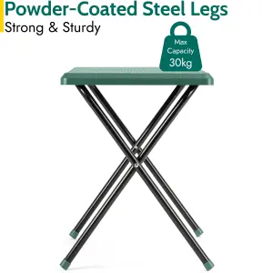 Folding Camping Table Small Lightweight Portable Outdoor Picnic Aluminium Legs Green