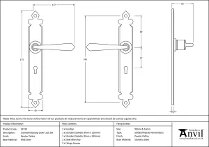 From The Anvil Pewter Cromwell Lever Lock Set