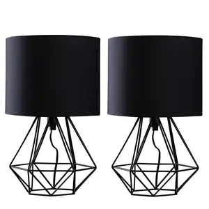 Butera 40Cm Table Lamp Set (Set of 2) Black / No