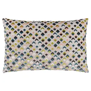 Lexington Geometric Rectangular Throw Pillow Cover Smoke/Navy