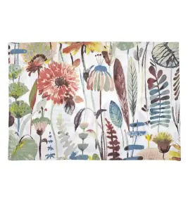 HANDMADE PLACEMATS - FLORAL WATERCOLORS ZEBEDEE 43X29.5 CM SET OF 2