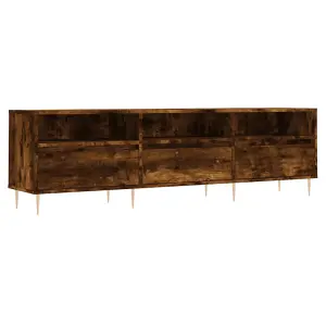 Berkfield TV Cabinet Smoked Oak 150x30x44.5 cm Engineered Wood