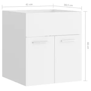 Berkfield Sink Cabinet White 41x38.5x46 cm Engineered Wood