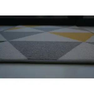 Yeprad Door Mat Grey/Yellow / Rectangle 57 x 90cm