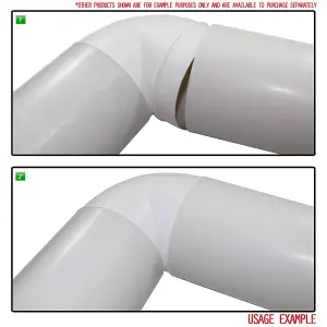 Kair 90 Degree Elbow Bend 100mm - 4 inch Round Plastic Ducting Joint to Connect Round Duct Pipe or Flexible Hose