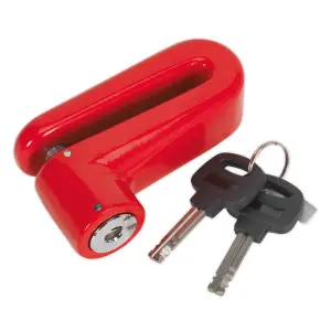 Sealey Motorcycle Disc Brake Lock With Two Keys & Storage Pouch 10mm DL503