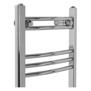 Right Radiators 1200x400 mm Bathroom Curved Heated Towel Rail Radiator Warmer Ladder Chrome