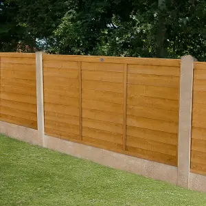 Forest Garden Traditional Overlap Dip treated 3ft Wooden Fence panel (W)1.83m (H)0.91m