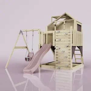 PolarPlay Kids Climbing Tower & Playhouse with Swing and Slide - Swing Eerika Rose