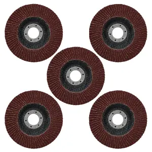 40 Grit Flap Discs Sanding Grinding Rust Removing For 4-1/2" Angle Grinders 5pc