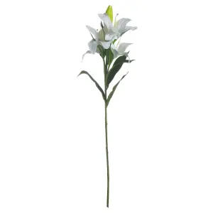 Hill Interiors White Lily Stem White (28cm)