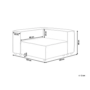 Right Hand Jumbo Cord Corner Section Green ARDAL