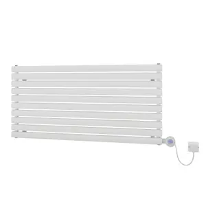 Ximax Champion FORHE1164600W White Electric & gas Horizontal Designer 3072BTU Radiator, (W)1200mm x (H)584mm