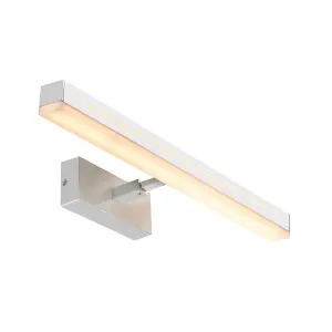 Nordlux Otis 60 2-Step Moodmaker Tiltable Wall Light in Chrome 60cm Width