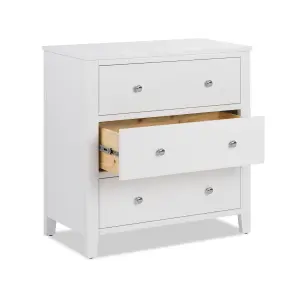 Brooklyn White 3 Drawer Chest of Drawers