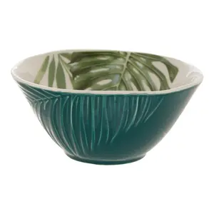 Maison by Premier Bali Dark Green Small Salad Bowl