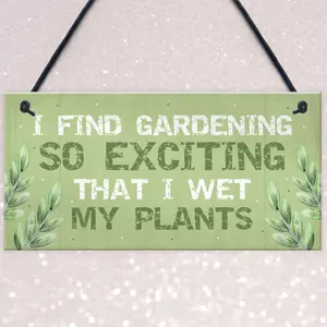 Red Ocean FUNNY Garden Sign Hanging Garden Plaque Summer House Sign Shed Plaque Gift For Her