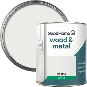 GoodHome Alberta Eggshell Metal & wood paint, 750ml