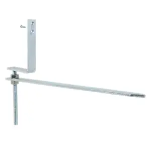 SPARES2GO Gutter Rise & Fall Bracket Universal Galvanised Steel Adjustable Fascia Support Kit