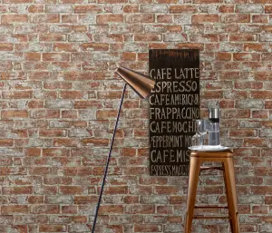 Modern Realistic Red House Brick Paste the Wall Wallpaper