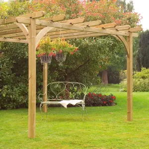 Forest Garden Square Pergola, (H)2800mm (W)3600mm