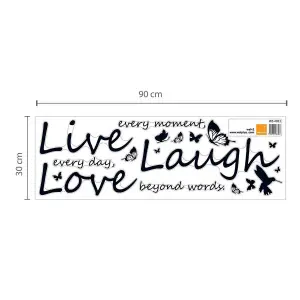 Walplus Wall Sticker Decal Wall Art Live Laugh Love Wall Vine Classic Decor