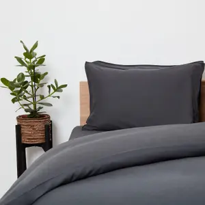 Bamboo & French Linen Complete Bedding Set Slate Grey