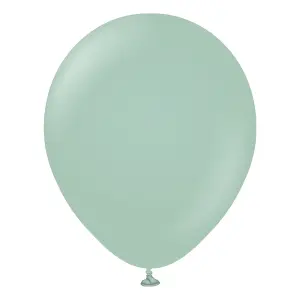 Kalisan Latex Retro Balloons (Pack of 100) Winter Green (One Size)