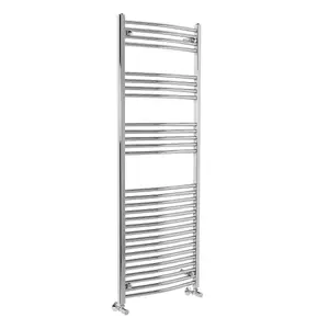 Rinse Curved Bathroom Heated Towel Rail Warmer Radiator Central Heating Chrome - 1600x600mm