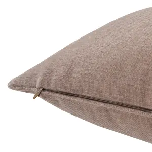 GoodHome Arntzen Taupe Plain Indoor Cushion (L)55cm x (W)55cm