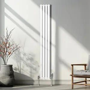 Oval Radiator - 1800 x 240mm - White