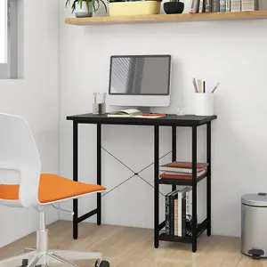 Berkfield Computer Desk Black 80x40x72 cm MDF and Metal