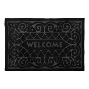 Njord 40 x 60 cm Non-Slip Indoor Door Mat Black