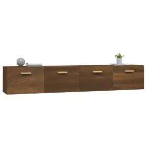 Berkfield Wall Cabinets 2 pcs Brown Oak 100x36.5x35 cm Engineered Wood