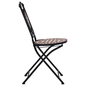 Berkfield Mosaic Bistro Chairs 2 pcs Brown Ceramic