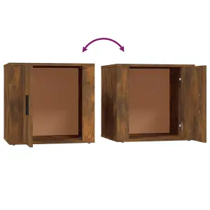 Berkfield Bedside Cabinets 2 pcs Smoked Oak 50x39x47 cm