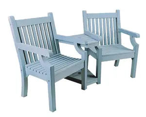 Winawood Sandwick Wood Effect Love Seat - Powder Blue