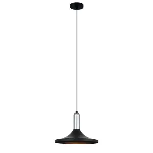 Luminosa Modern Hanging Pendant Black 1 Light , E27