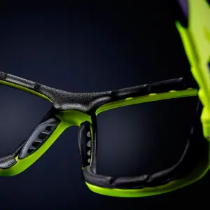 Unilite SG-YFG Safety Glasses with Clear Lens & Foam Gasket - UV Protection - Anti Scratch - Anti Fog Lens