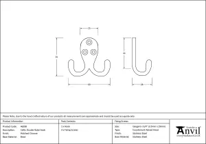 From The Anvil Polished Chrome Celtic Double Robe Hook