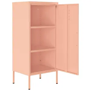 Berkfield Storage Cabinet Pink 42.5x35x101.5 cm Steel