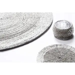 18 Piece Placemat Set Silver