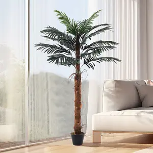 Artificial Plant House Plant Fake Palm Tree in Black Pot H 150 cm