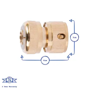 Green Blade - Brass Hose End Connector - 1/2" - Brass