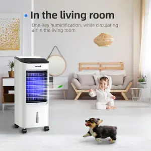 Costway 3-in-1 Portable Evaporative Cooler Fan Humidifier w/  7L Water Tank