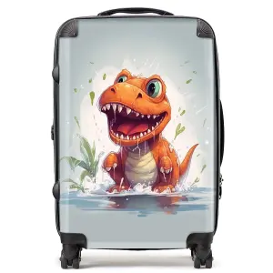 Dino Having A Splash Suitcase - Medium