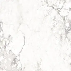 Verona Gloss White Marble Effect Porcelain Wall & Floor Tile - Pack of 38 Tiles, 13m² - (L)600(W)600mm