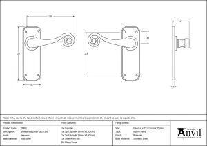 From The Anvil Beeswax Monkeytail Lever Latch Set